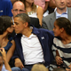 Kiss cam: the president and first lady Michelle Obama at a sporting event July 17, 2012.
The Washington Post/Getty Images